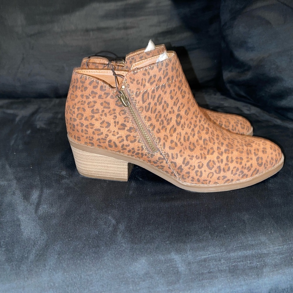 Leopard Print Ankle Boots